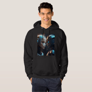 Ansikte i AI Chatbot Hoodie