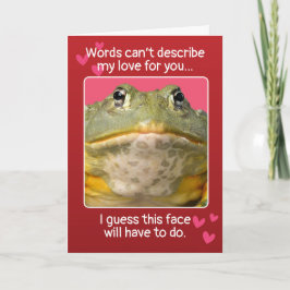 Ansikte i det vackra Valentines day Anpassadet Helgkort