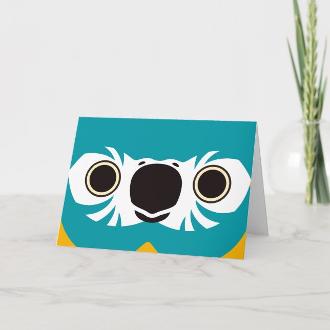 Ansikte i en blåstrupig macaw kort (Framsida)