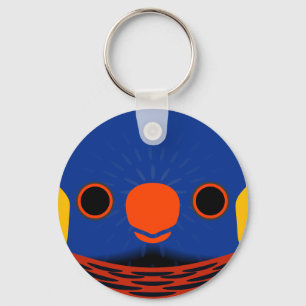 Ansikte i en Coconut-lorikeet Nyckelring