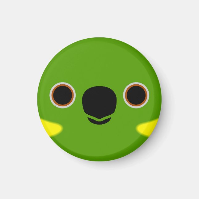Ansikte i en Gult-naped amazon Magnet (Framsidan)
