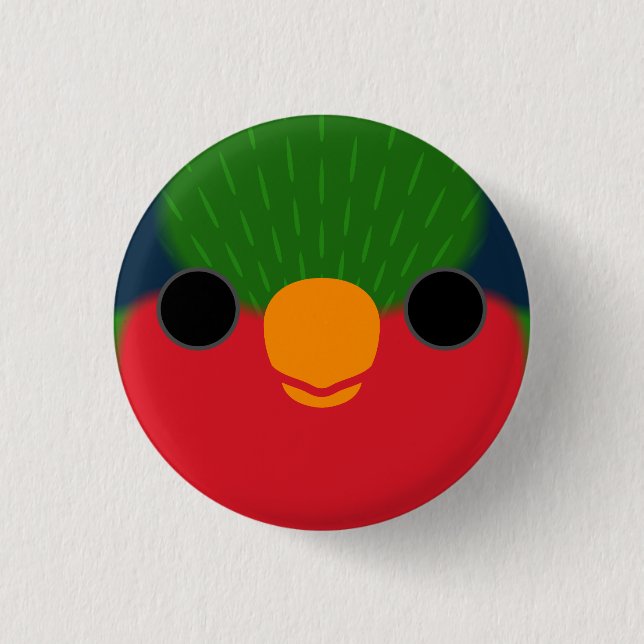 Ansikte i en Kuhls lorikeet Knapp (Framsida)
