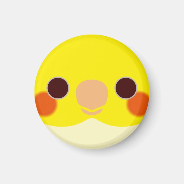 Ansikte i en lutinocockatiel magnet (Framsidan)