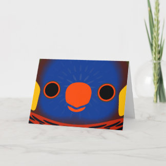 Ansikte i en Massenas Lorikeet Kort