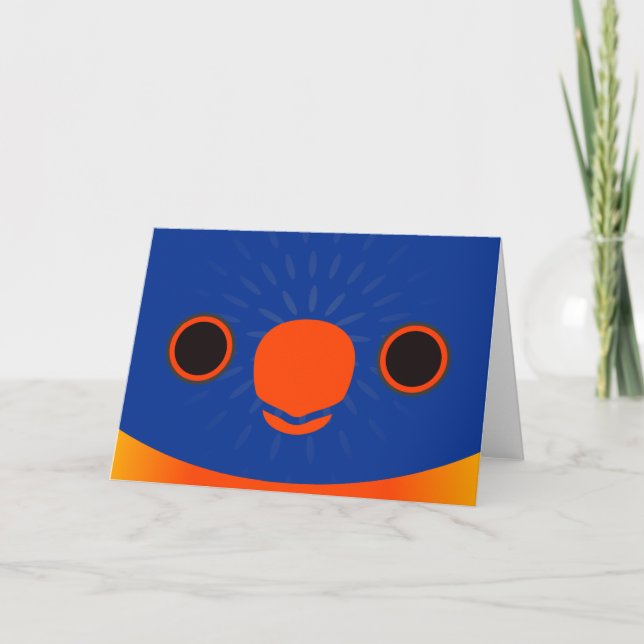 Ansikte i en regnbåge Lorikeet Kort (Framsida)