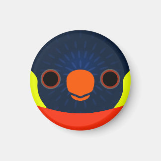 Ansikte i en solnedgång magnet