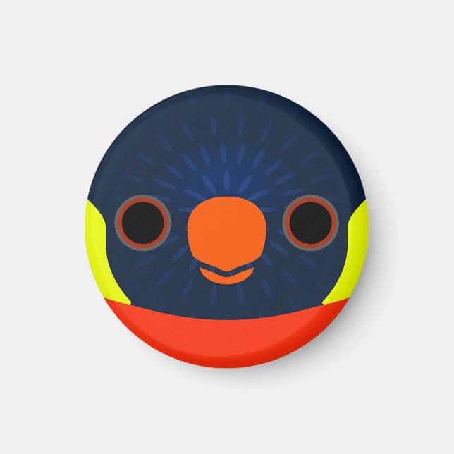 Ansikte i en solnedgång magnet (Framsidan)