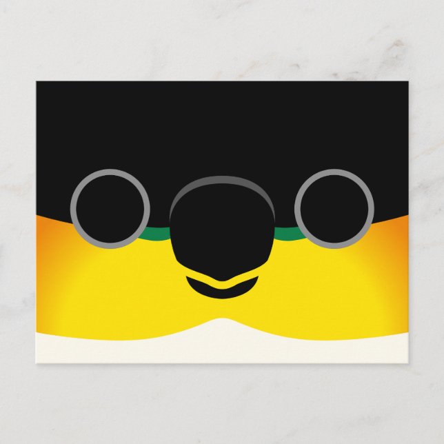 Ansikte i en Svartskalle Kaique Helg Vykort (Framsida)