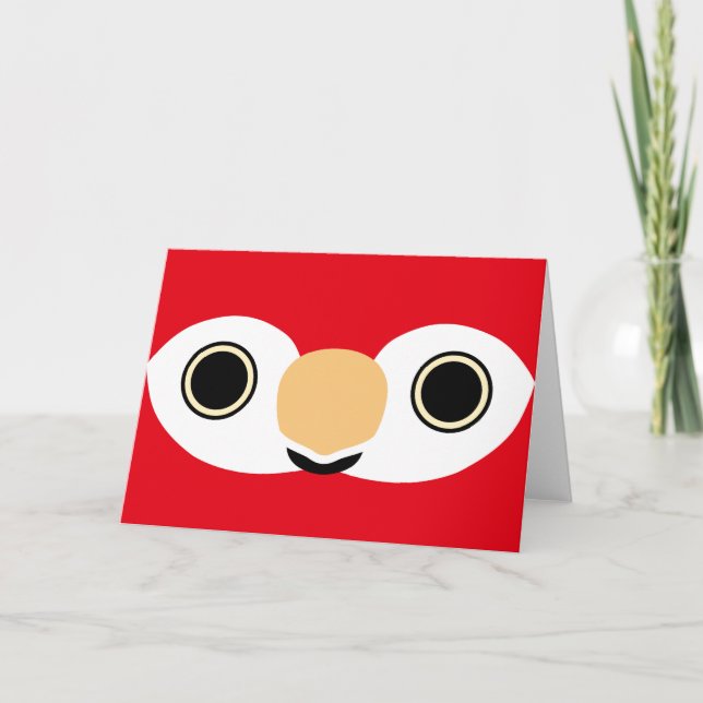 Ansikte i ett Scarlet macaw Kort (Framsida)