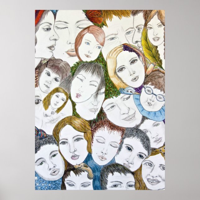 Ansikte i folkgruppen poster (Framsidan)