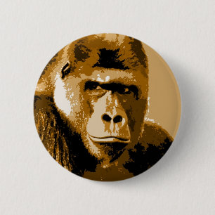 Ansikte i Gorilla Knapp