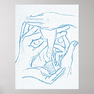 ANSIKTE i HÄNDER POSTER