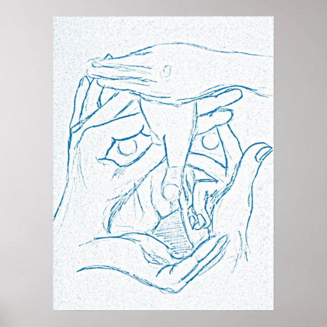 ANSIKTE i HÄNDER POSTER (Framsidan)