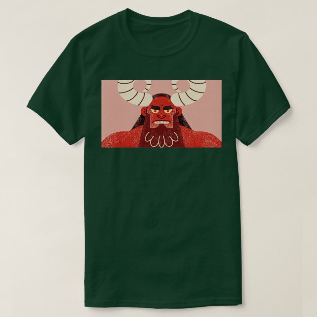 ansikte i hellboy t shirt (Design framsida)