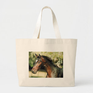 Ansikte i Horse Mosaic Tiles Jumbo Tygkasse