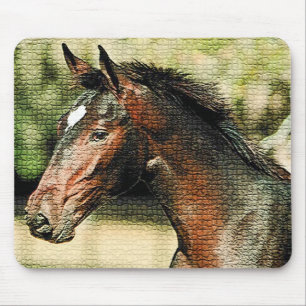 Ansikte i Horse Mosaic Tiles Musmatta