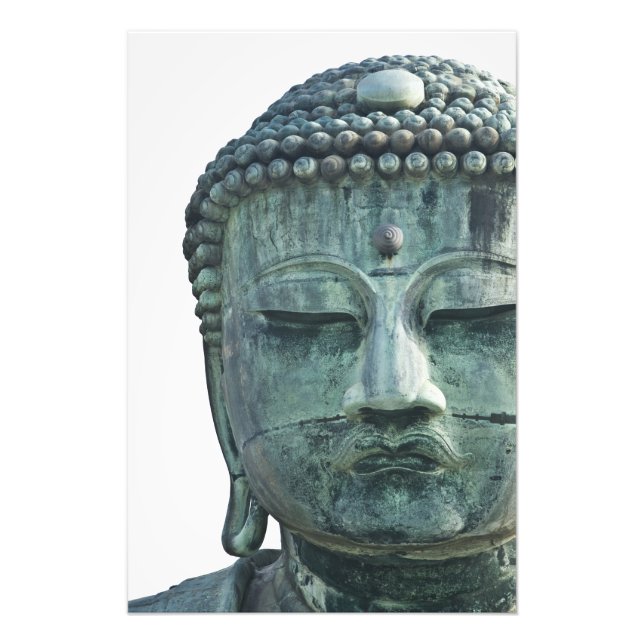 Ansikte i Kamakuras Underbara Buddha Fototryck (Framsidan)