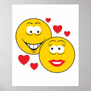 Ansikte i Kärlek Valentine Poster