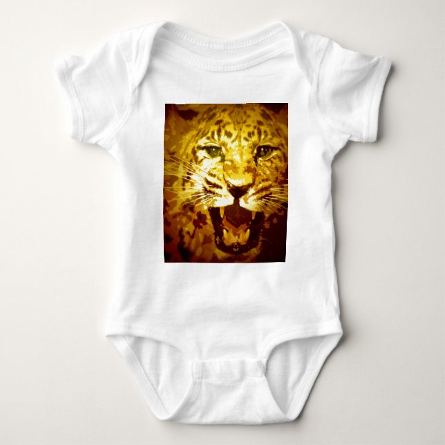 Ansikte i Leopard Tee (Framsida)