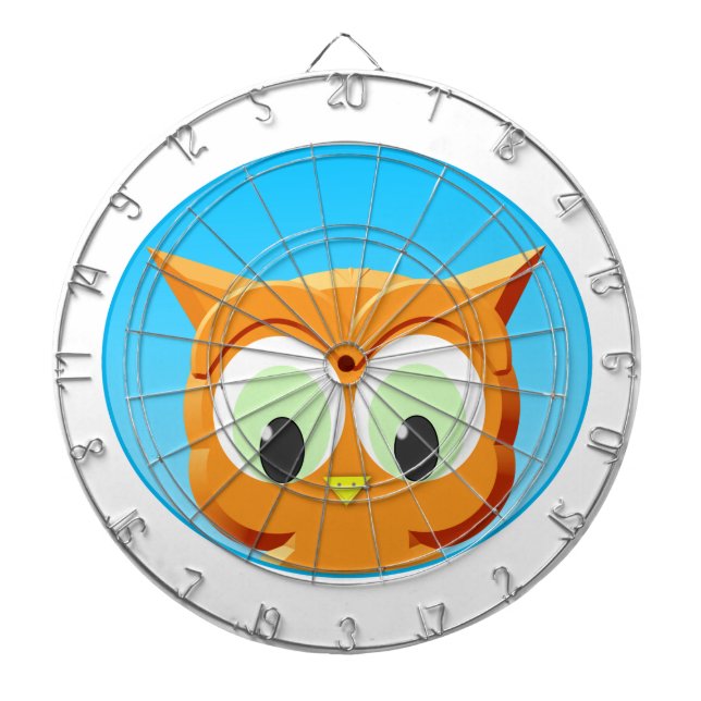 Ansikte i lite Uggla Darttavla (Framsidan)