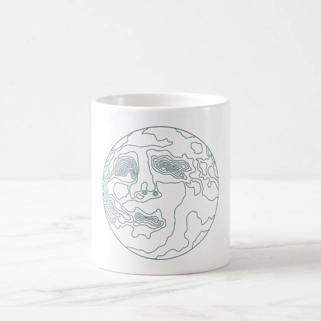 ANSIKTE i MÅNE Kaffemugg (Center)