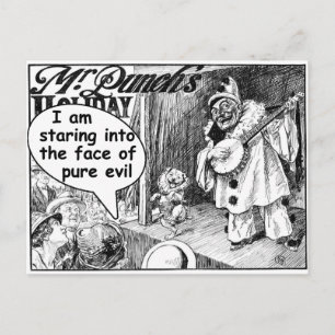 Ansikte i Pure Evil (Banjo Clown) Vykort