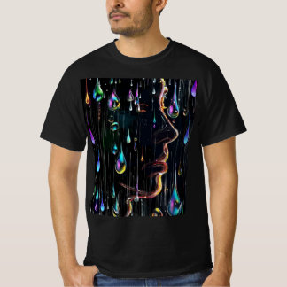 Ansikte i Rain: Rainbow Melody T Shirt