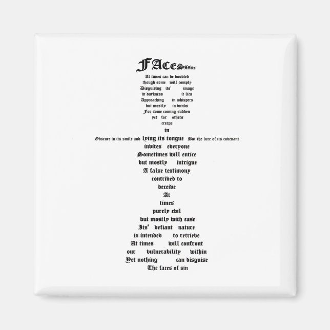 Ansikte i Sin Magnet (Framsidan)