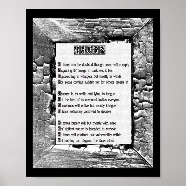 Ansikte i Sin Poster (Framsidan)