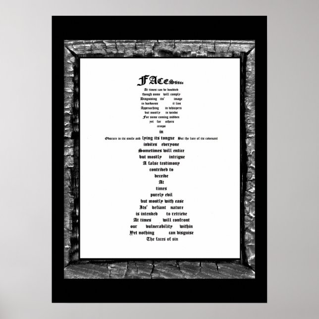 Ansikte i Sin Poster (Framsidan)