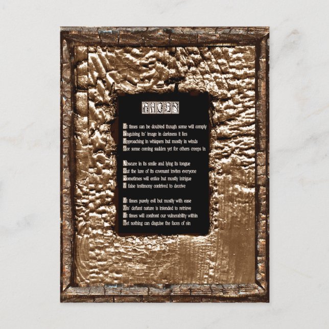 Ansikte i Sin Vykort (Framsida)