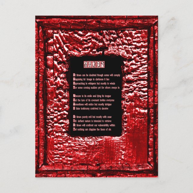 Ansikte i Sin Vykort (Framsida)