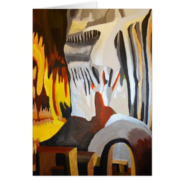 ANSIKTE i STEN Hälsningskort (Framsidan)