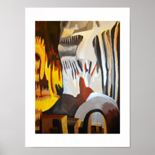 ANSIKTE i STEN Poster