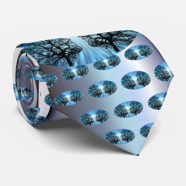 Ansikte i Träd ser ut som Brain Nerves Neck Tie Slips (Rullad)