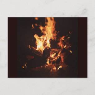 Ansikte i vykortet Flames Vykort
