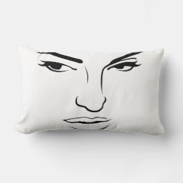 Ansikte i Woman Lumbarkudde