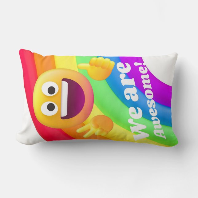 ansikte-ikoncitattecken lumbarkudde (Framsida)