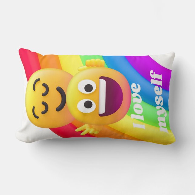 ansikte-ikoncitattecken lumbarkudde (Framsida)