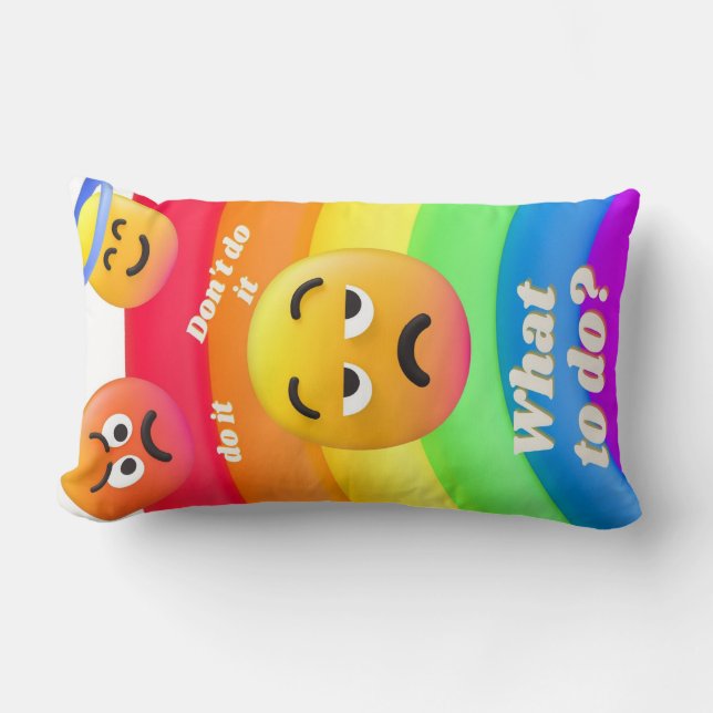 ansikte-ikoncitattecken lumbarkudde (Framsida)