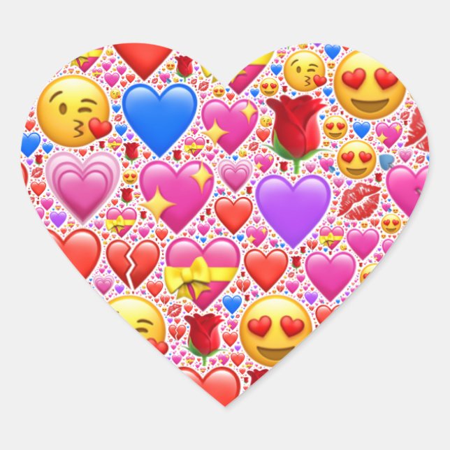 ansikte-klistermärken hjärtformat klistermärke (Framsida)
