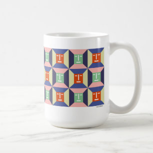 Ansikte kvadrerar 2 kaffemugg