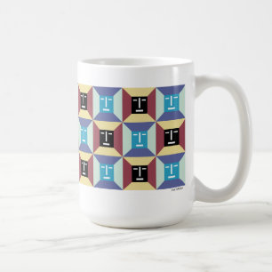 Ansikte kvadrerar 5 kaffemugg