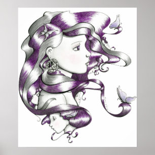 ansikte lila poster
