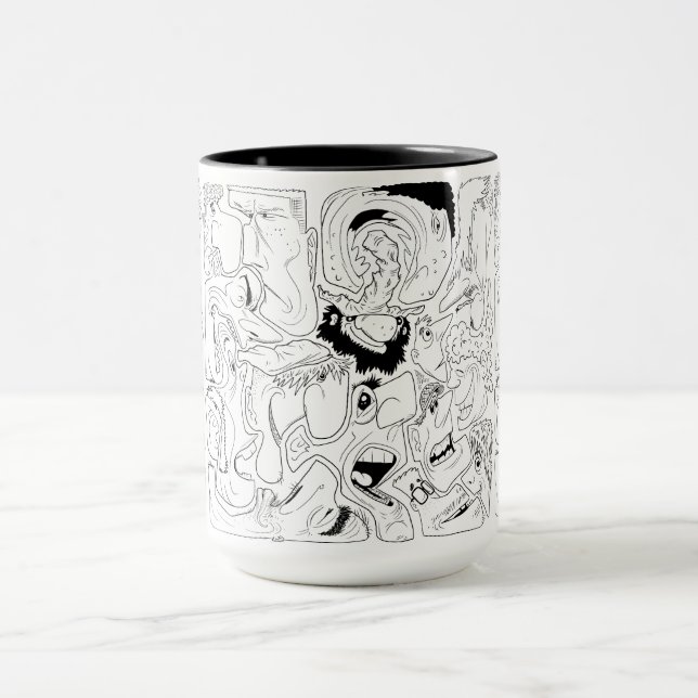 Ansikte Line Art Mugg (Center)