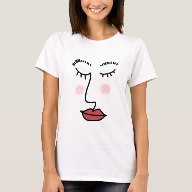 ansikte makeup t shirt (Framsida)