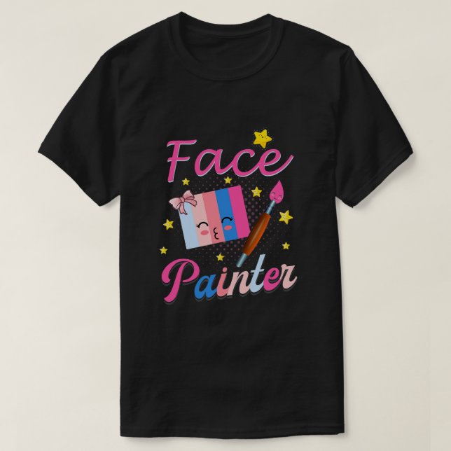 Ansikte-målare för Makeup-artist T Shirt (Design framsida)