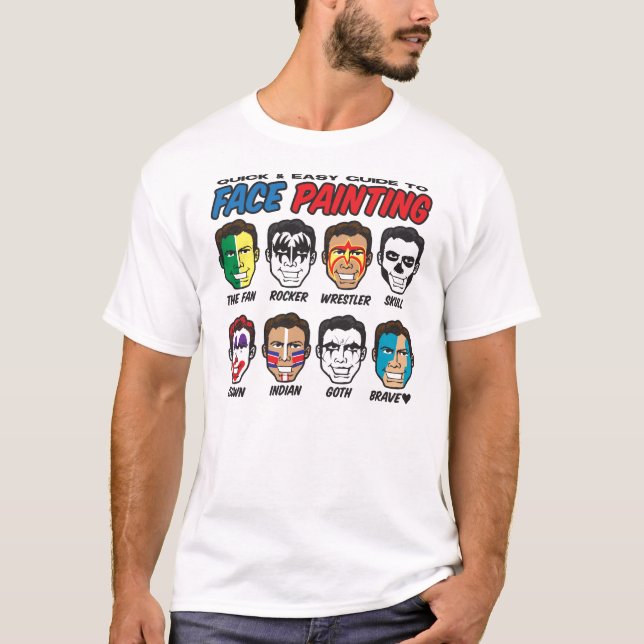 Ansikte-målning Tee Shirt (Framsida)