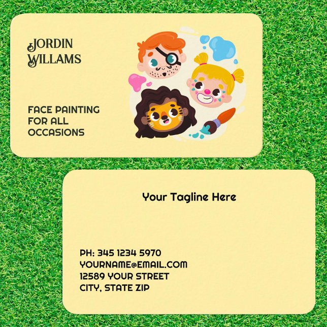 Ansikte-målning Visitkort (Face Painting Business Cards)