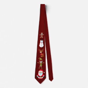 Ansikte Mask jul Covid Santa Reindeer Neck Tie Slips